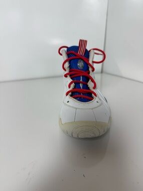 Nike Little Posite One GS USA Red Blue White Sz 4Y Foamposite Sneakers